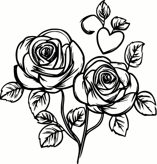 Rose Heart SVG