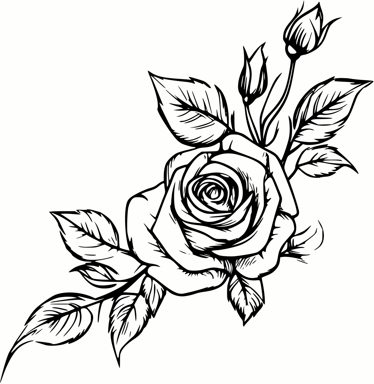 Elegant Rose SVG