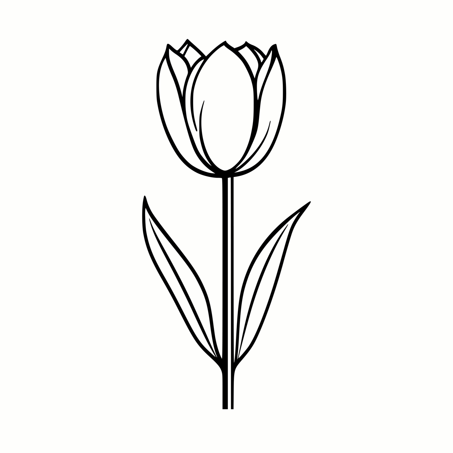 Elegant Tulip SVG & PNG for Download