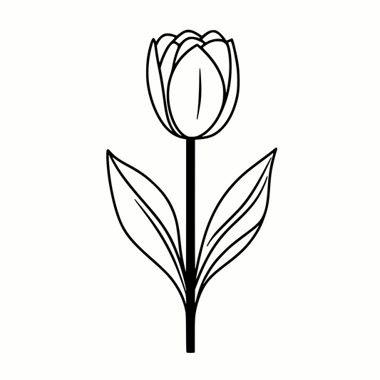 Beautiful Spring Tulip SVG & PNG