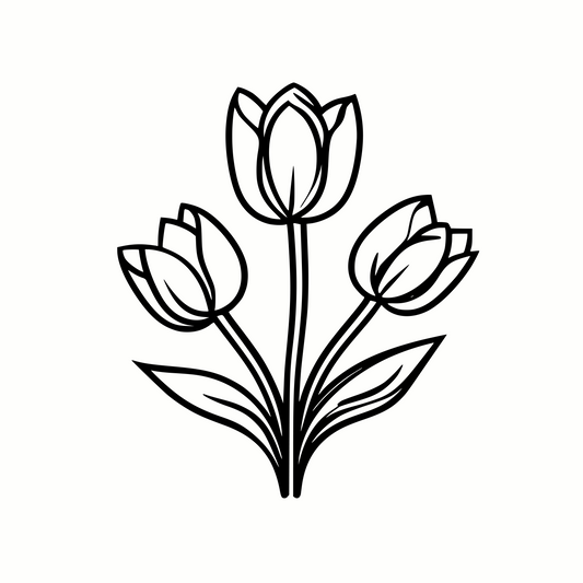 Classic Tulips SVG & PNG for Cricut