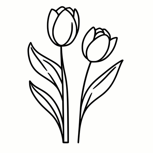 Classic Tulips SVG & PNG