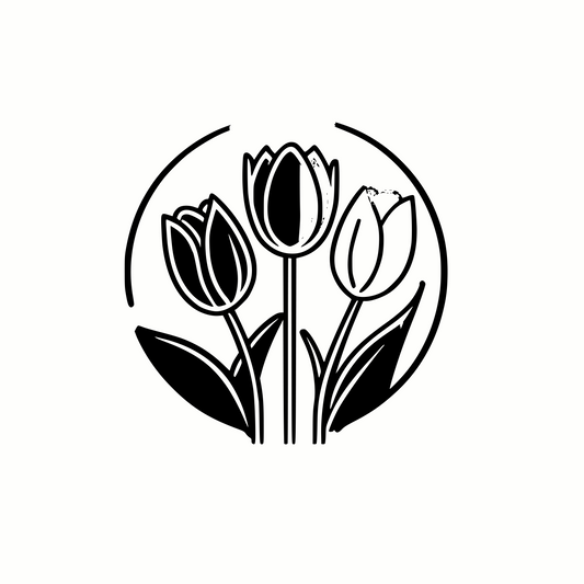 Two-Tone Tulips SVG & PNG