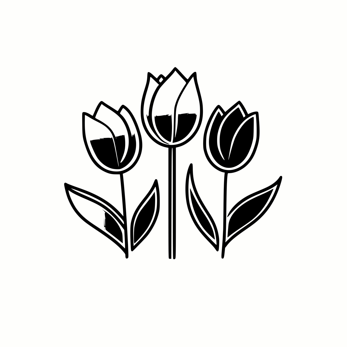 Two-Tone Tulip SVG & PNG