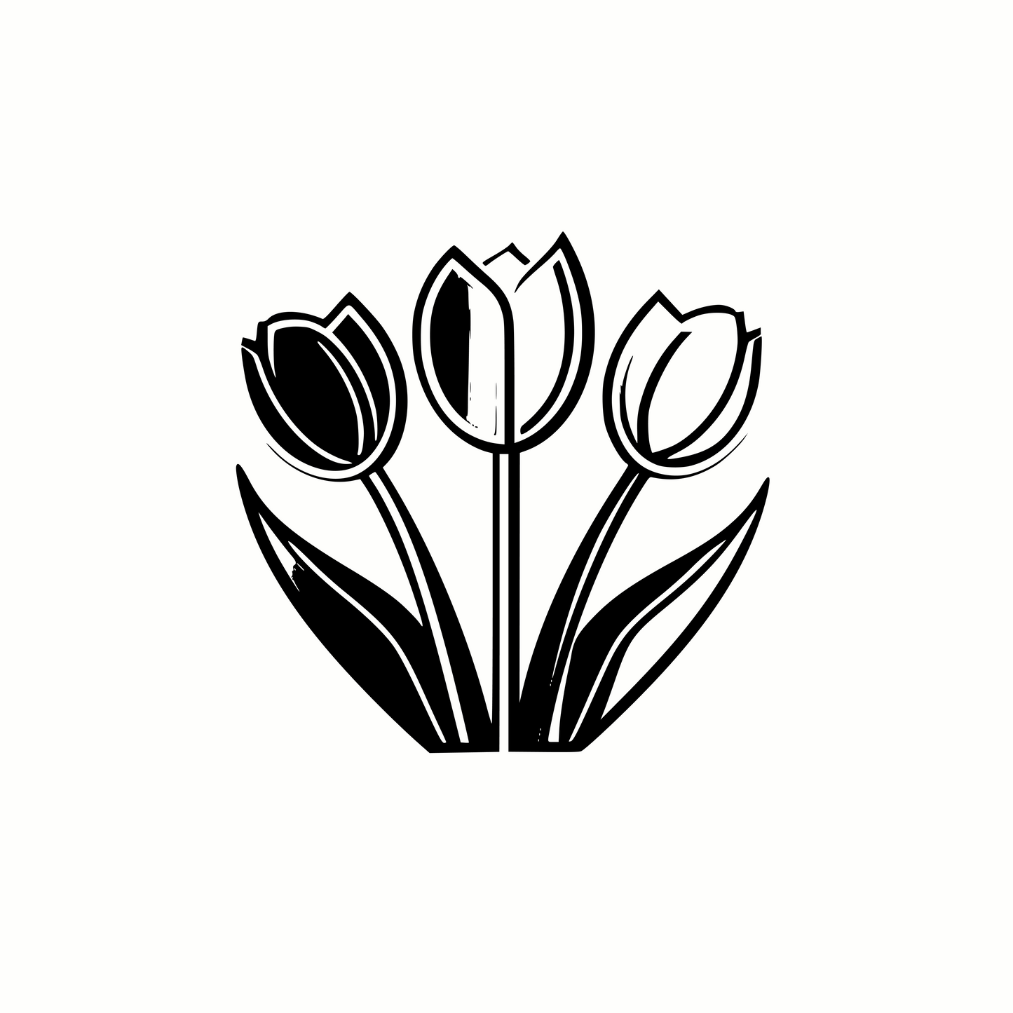 Two-Tone Tulip SVG & PNG