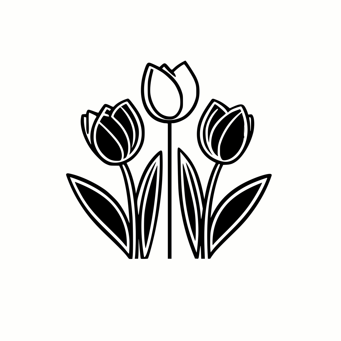 Two-Tone Tulips SVG & PNG