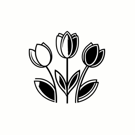 Two-Tone Tulips SVG & PNG