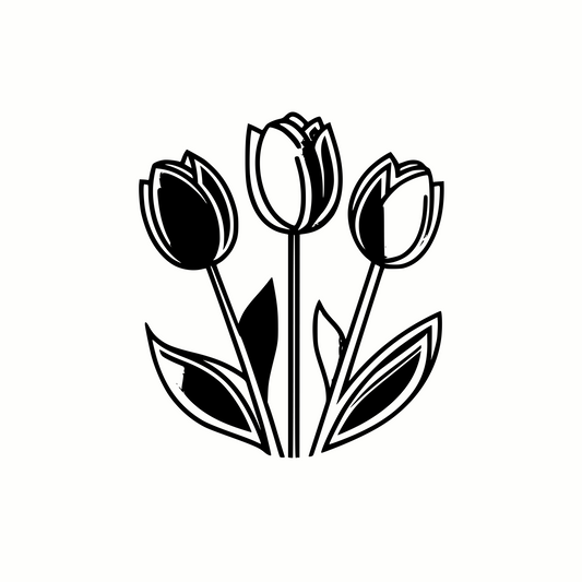 Two-Tone Tulips SVG & PNG