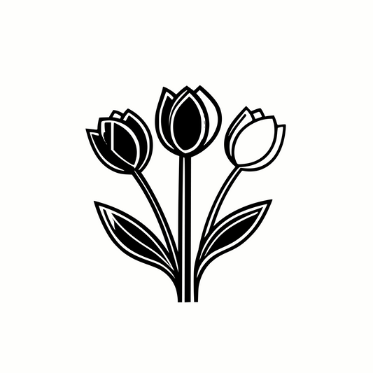 Two-Tone Tulips SVG & PNG