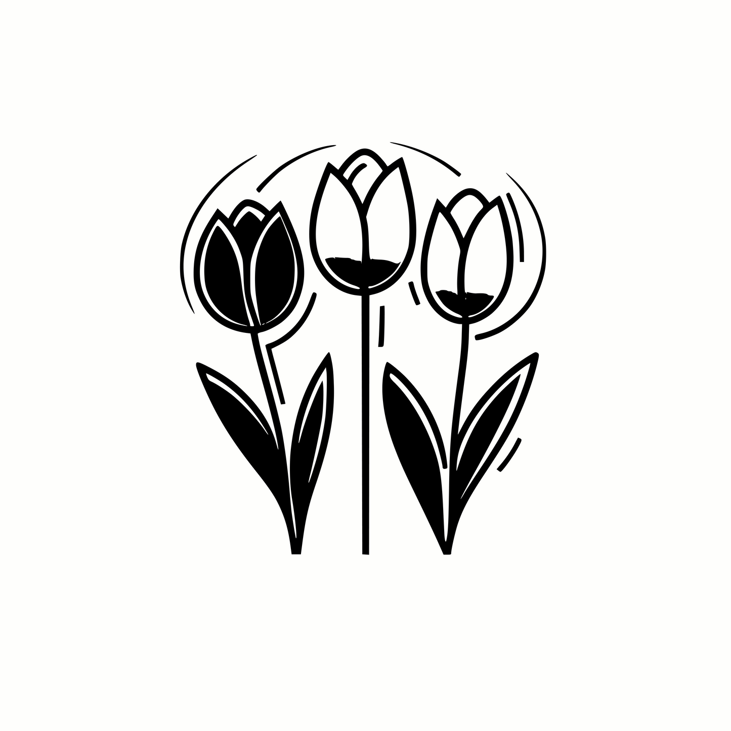 Two-Tone Tulips SVG & PNG