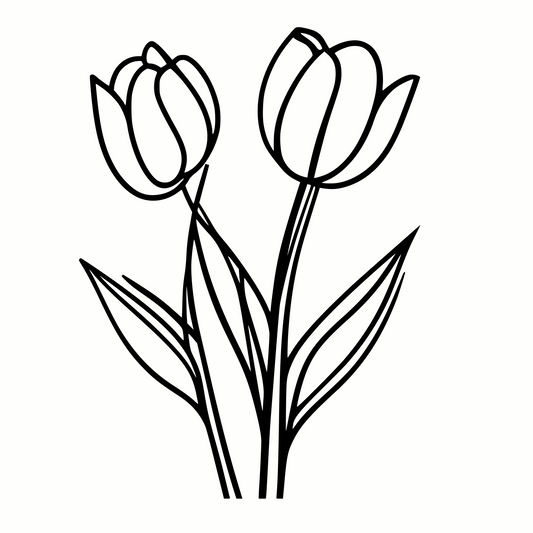 Garden Tulips SVG for Crafts