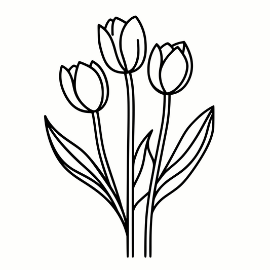 Bouquet of Tulips SVG & PNG