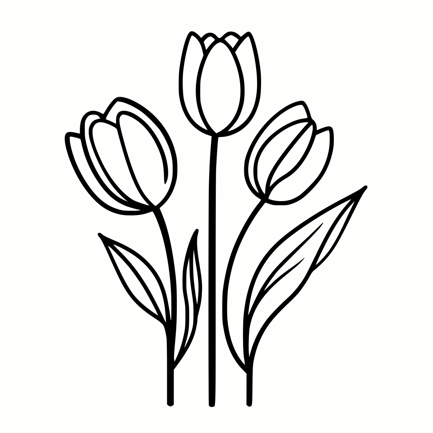 Bouquet of Spring Tulips SVG & PNG