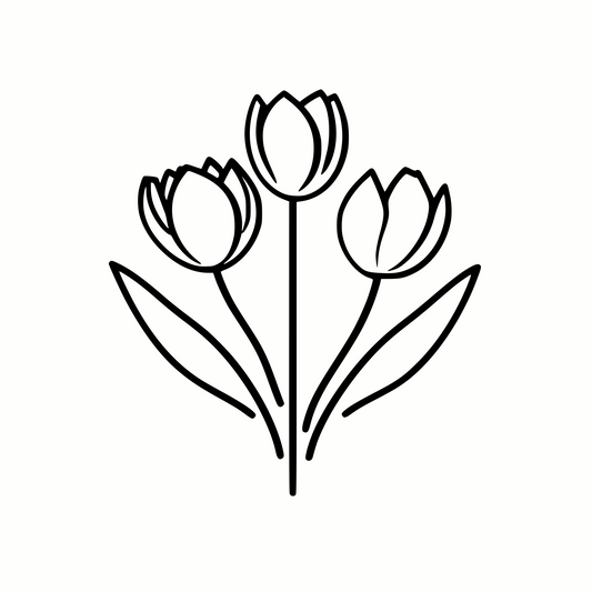 Pretty Spring Tulips SVG & PNG for Cricut