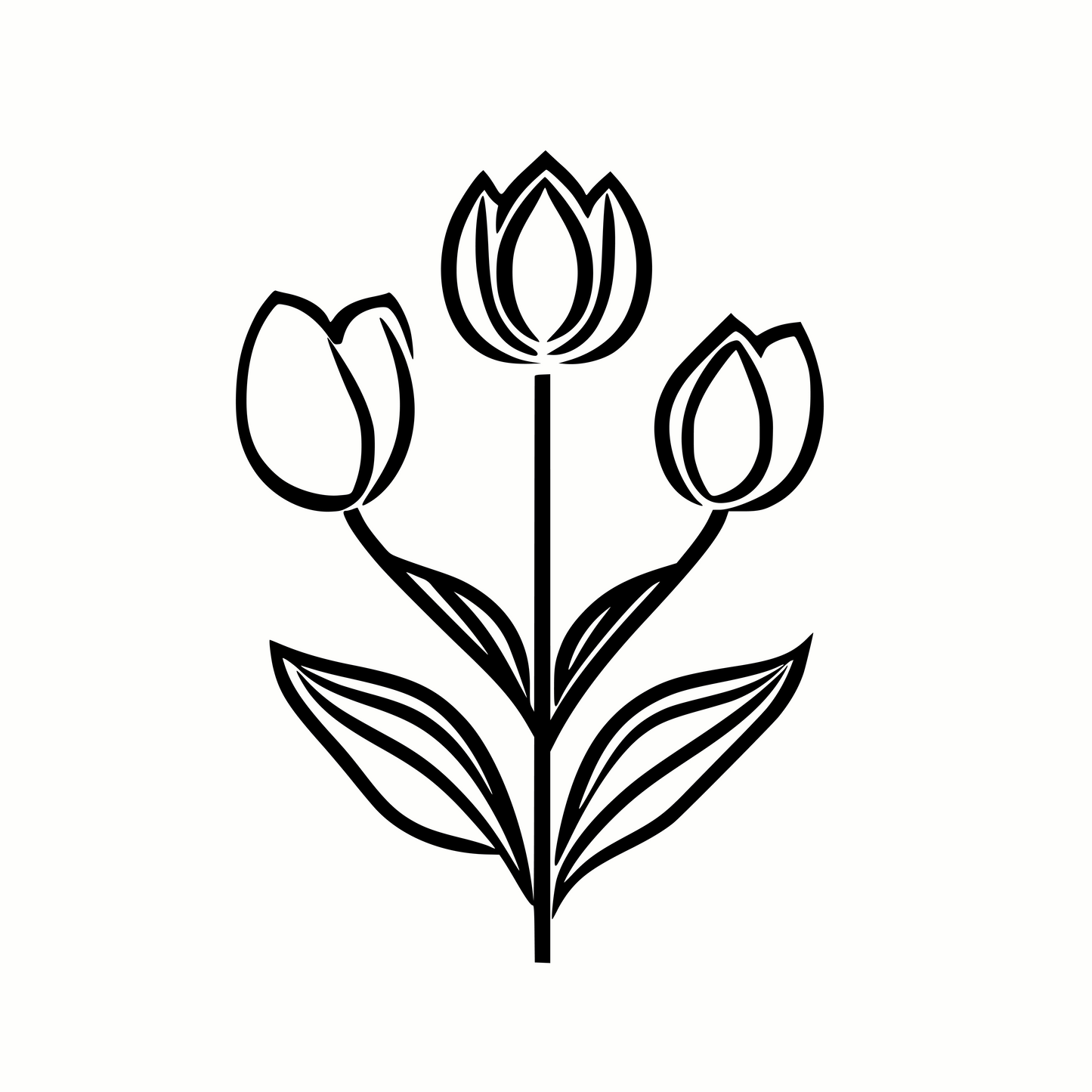 Unique Bouquet of Tulips SVG