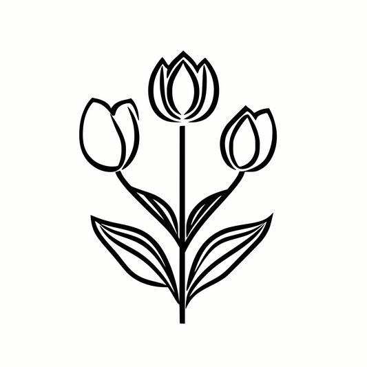 Unique Bouquet of Tulips SVG