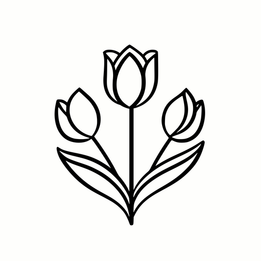 Three Tulips SVG & PNG