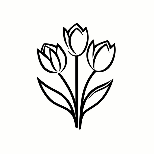 Beautiful Spring Tulips SVG & PNG for Cricut