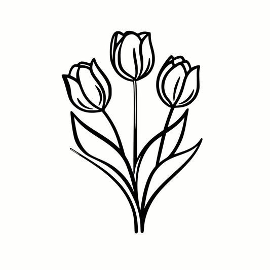 Spring Tulips for Cricut Crafts SVG & PNG