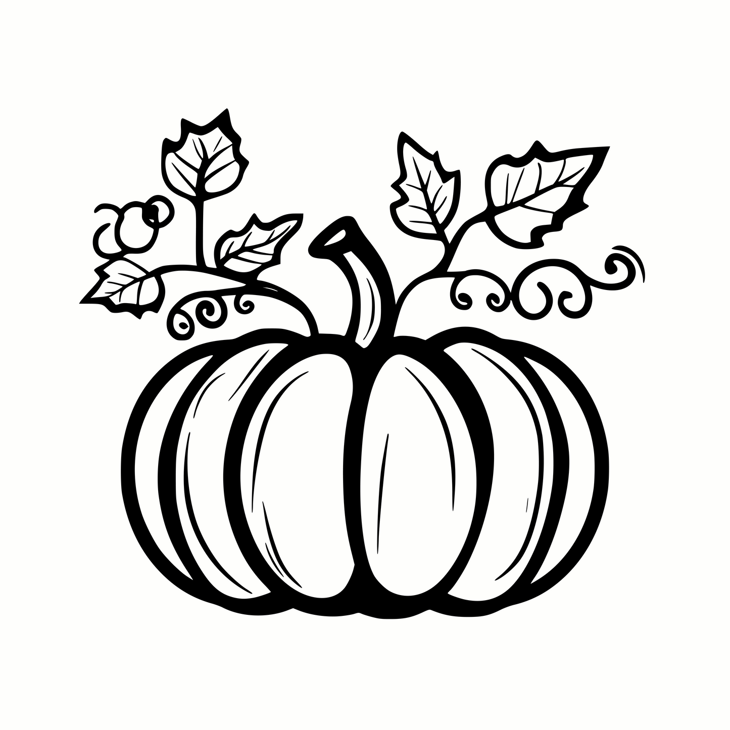 Pumpkin SVG with Vines