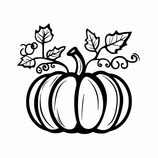 Pumpkin SVG with Vines