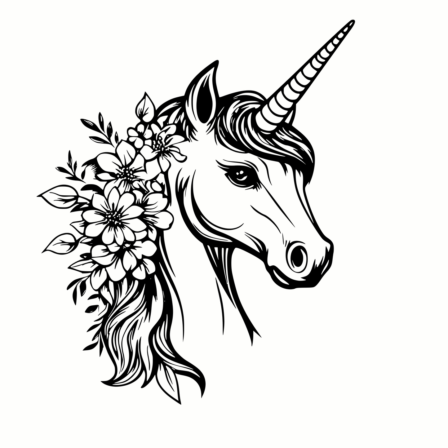 Floral Unicorn SVG for Cricut